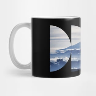 Blue Mountain in Geometric Shape Mug